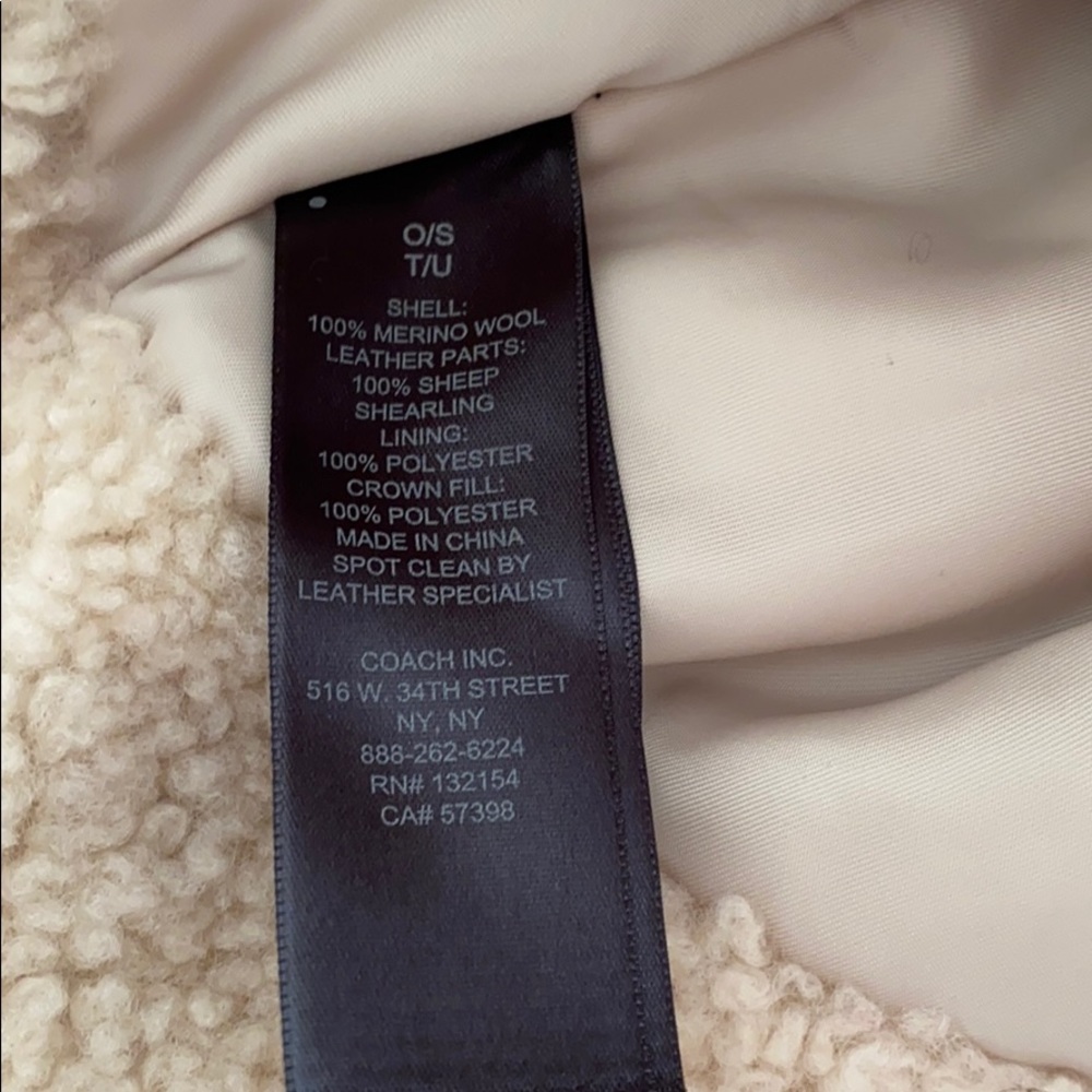 Coach Women’s Sheepskin Hat - Picture 3 of 7